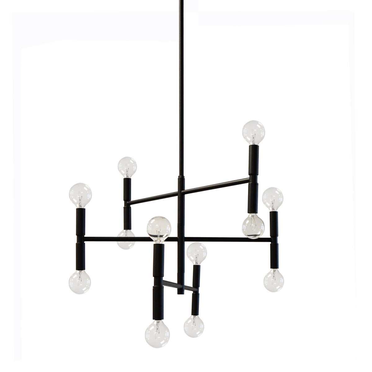 Lustre linéaire Ava 21", Noir / Noir mat – Dainolite