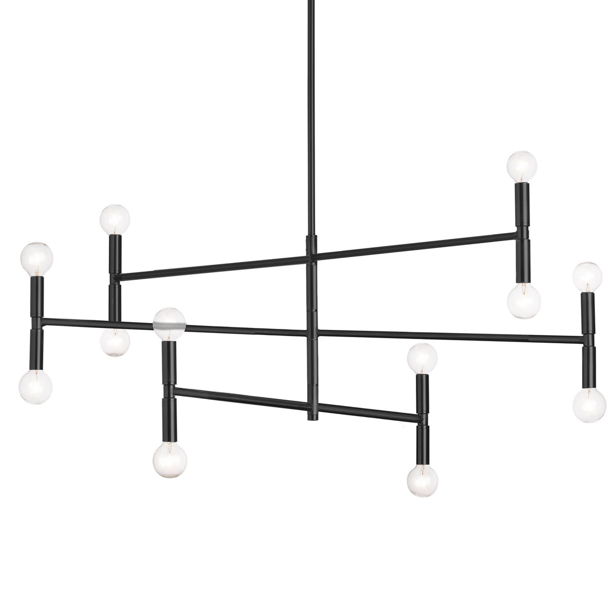 Lustre linéaire Ava 40", Noir / Noir mat – Dainolite