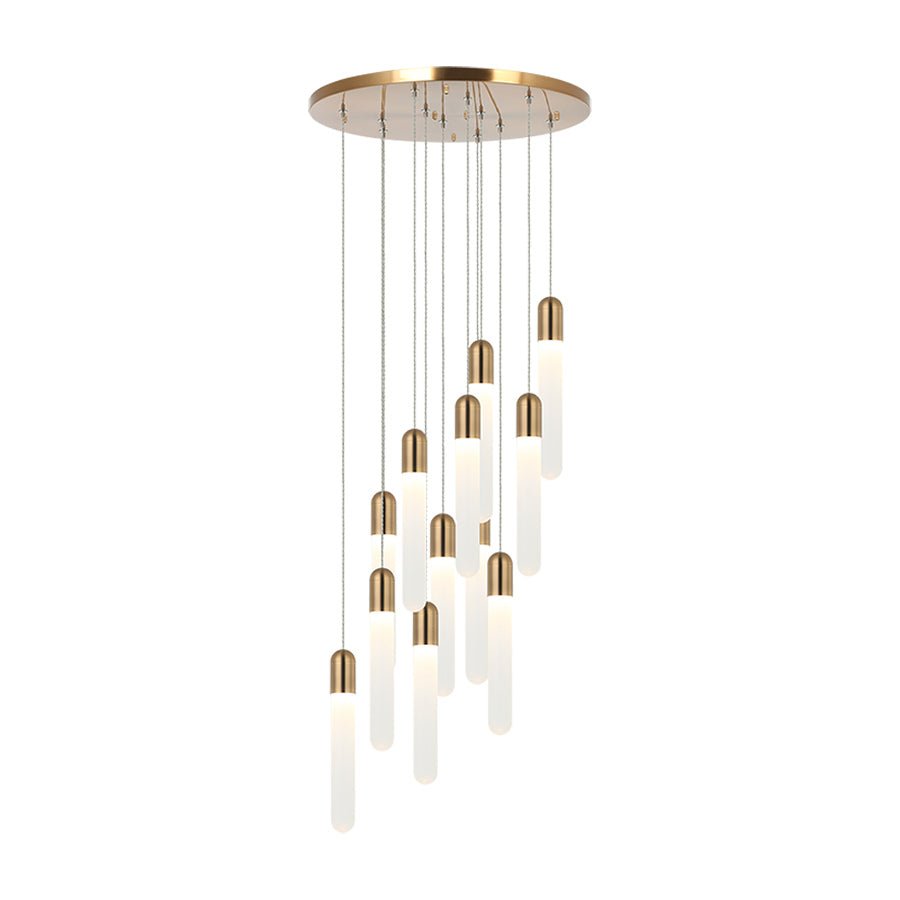 Chandelier Aydin - Laiton antique 17" (12 Lumières) by Matteo Lighting | Luminaires & cie