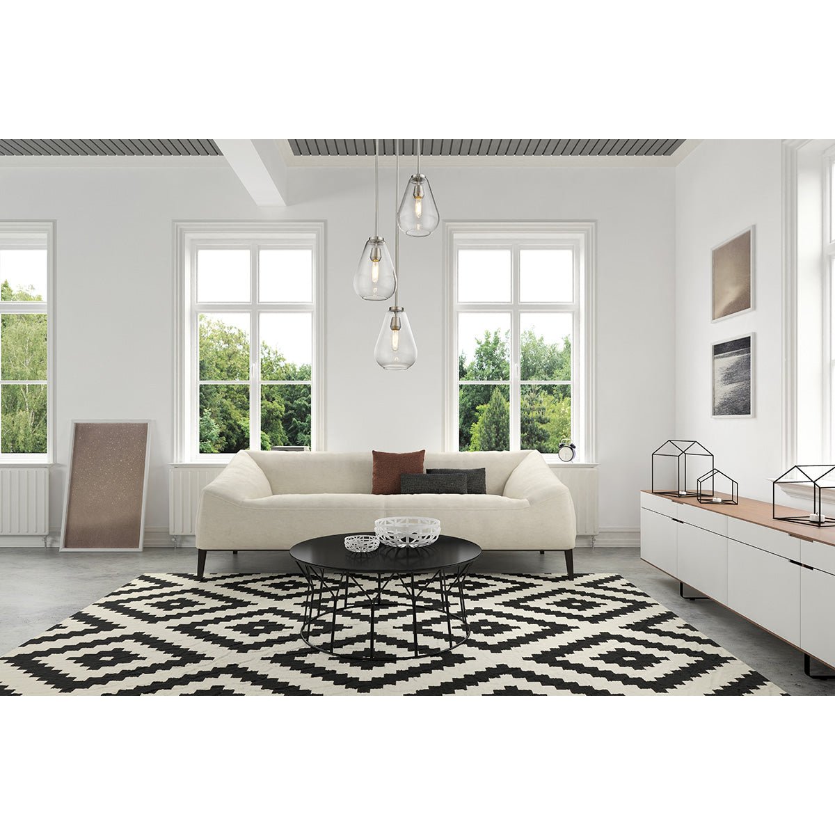 Chandelier Ayra - Nickel brossé by Z - Lite | Luminaires & cie