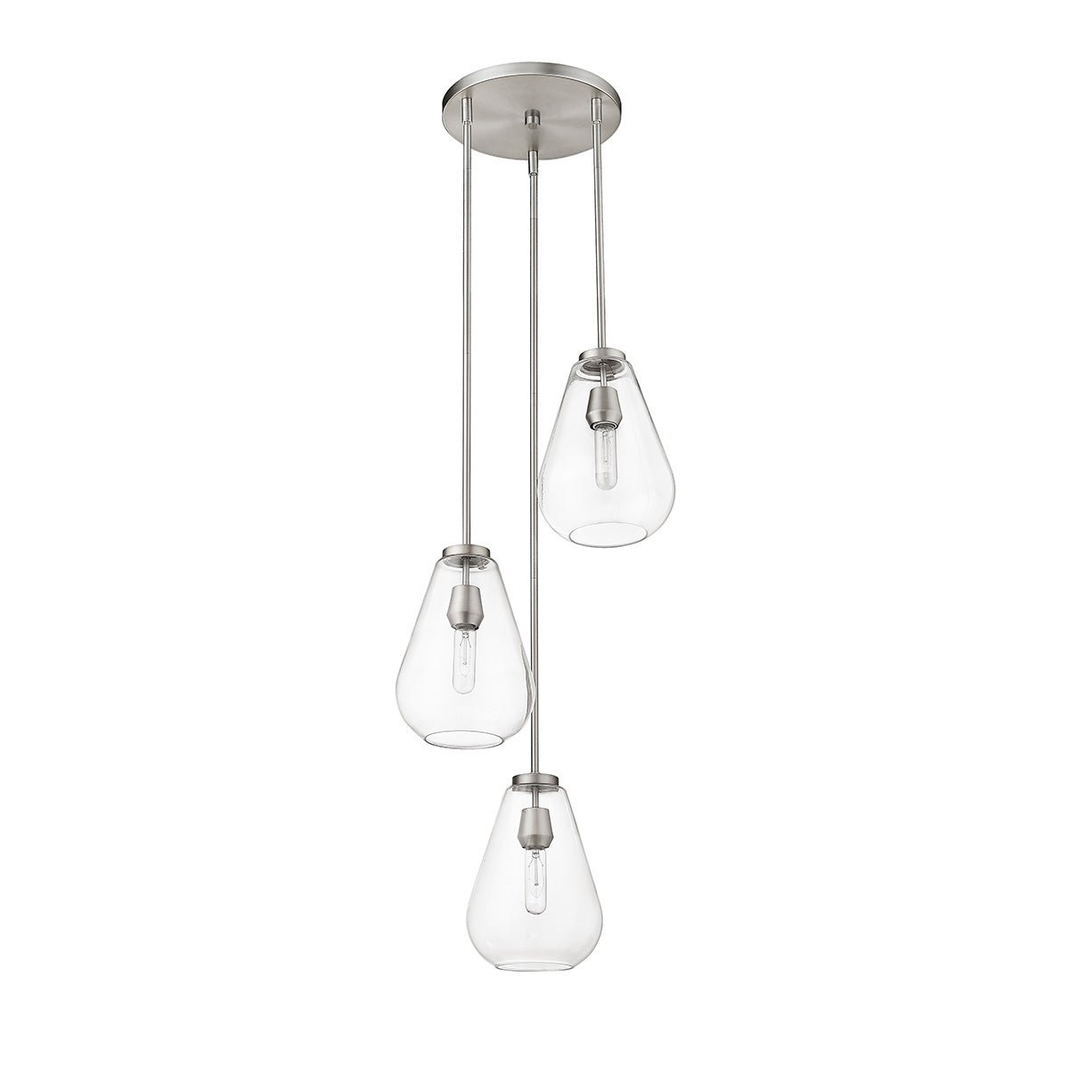 Chandelier Ayra - Nickel brossé by Z - Lite | Luminaires & cie