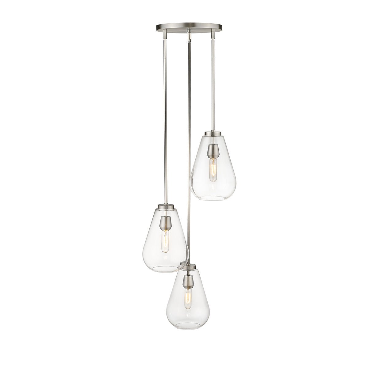 Chandelier Ayra - Nickel brossé by Z - Lite | Luminaires & cie