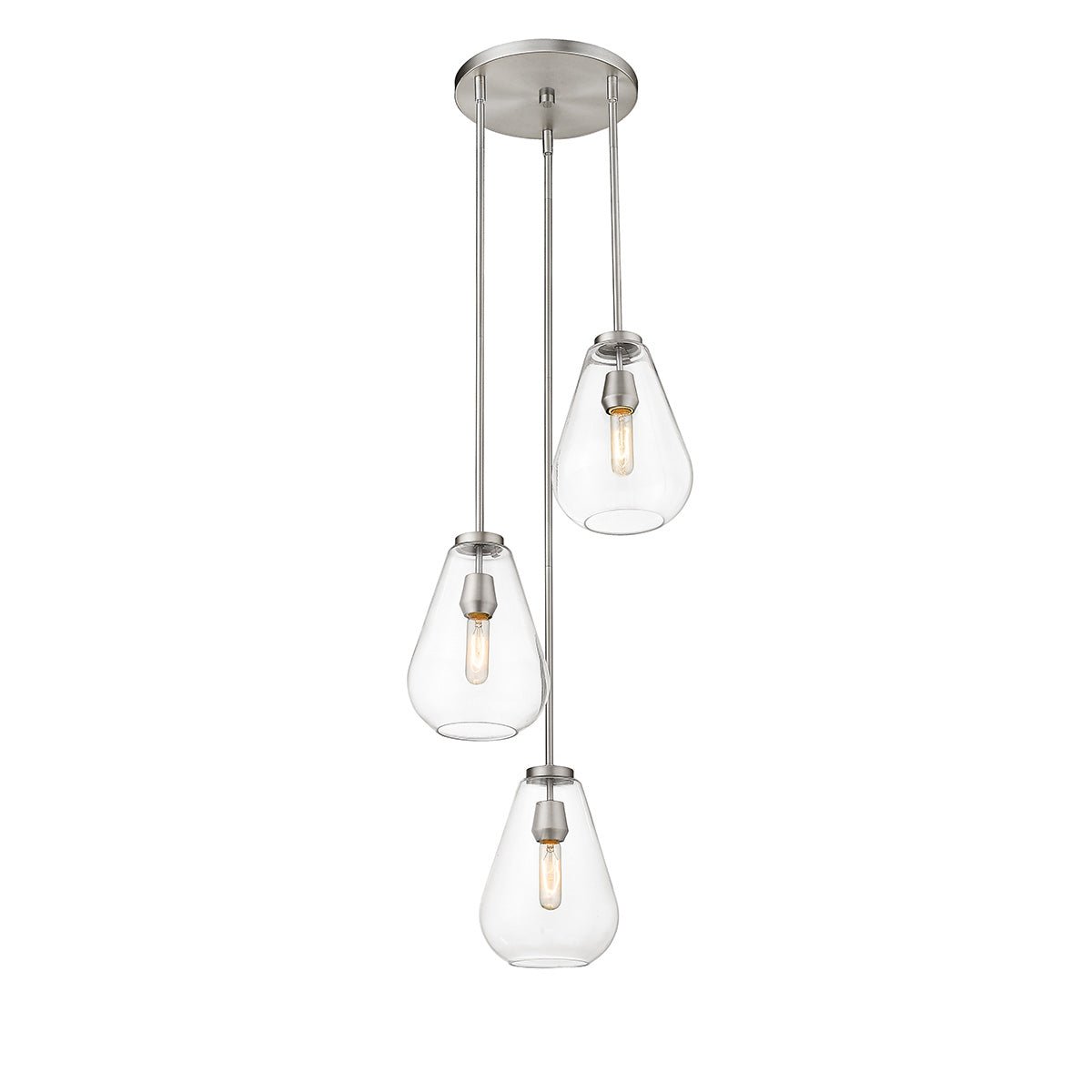 Chandelier Ayra - Nickel brossé by Z - Lite | Luminaires & cie
