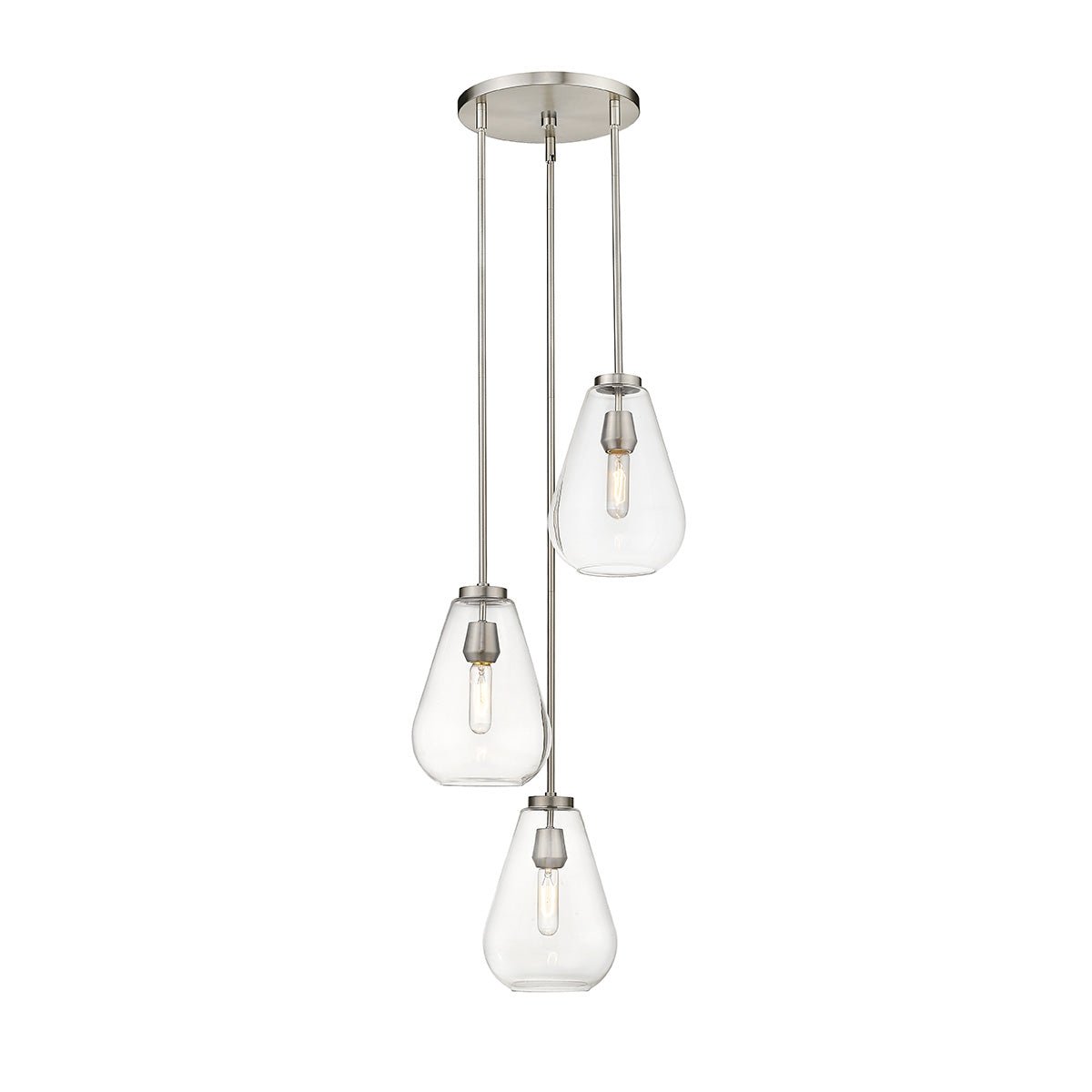 Chandelier Ayra - Nickel brossé by Z - Lite | Luminaires & cie