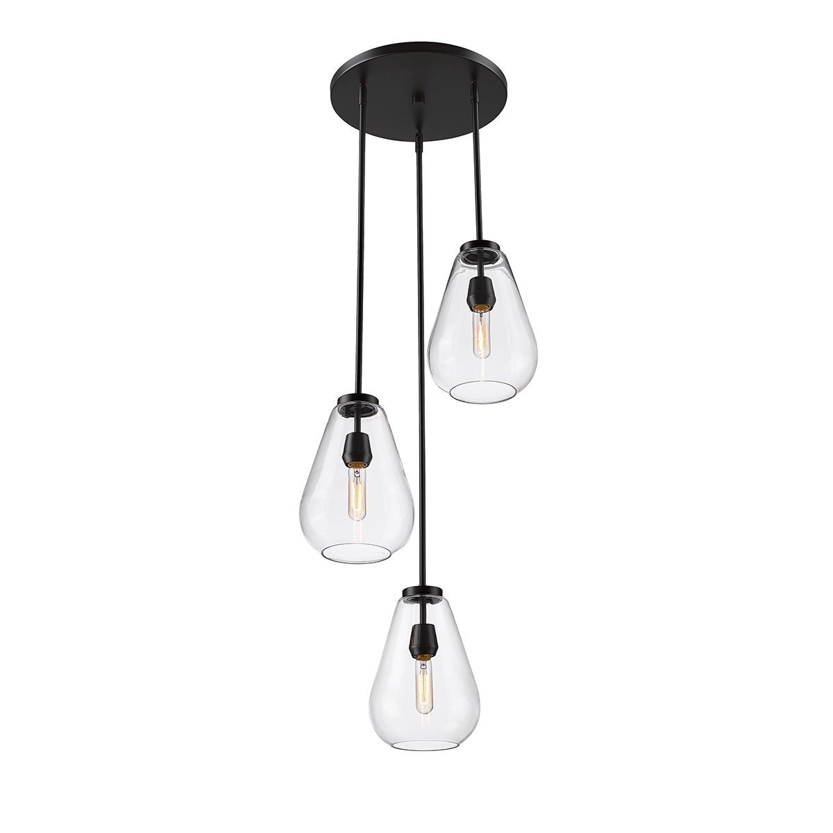 Chandelier Ayra - Noir mat by Z - Lite | Luminaires & cie