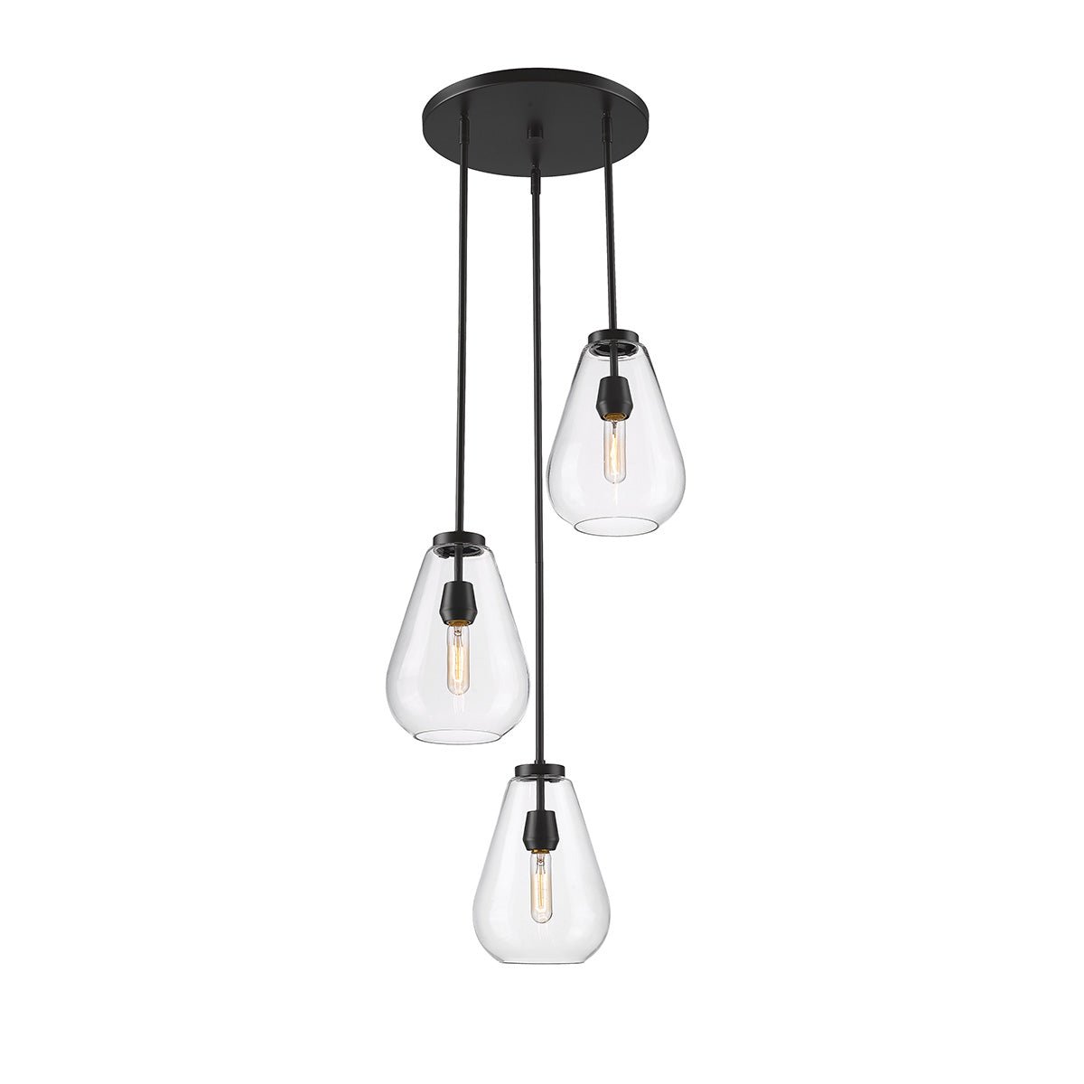 Chandelier Ayra - Noir mat by Z - Lite | Luminaires & cie