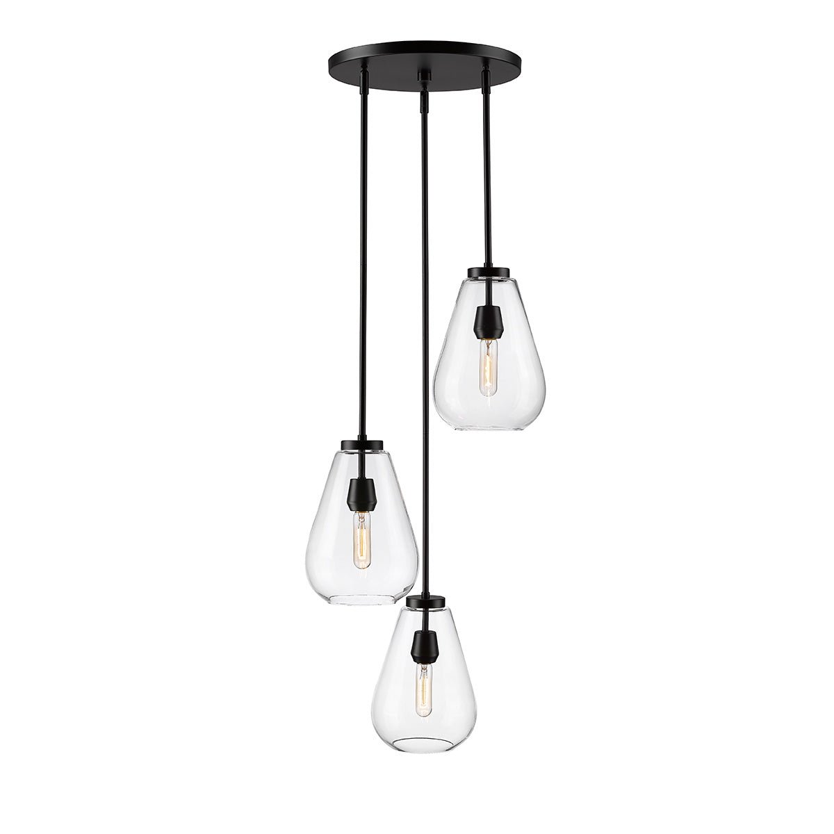 Chandelier Ayra - Noir mat by Z - Lite | Luminaires & cie
