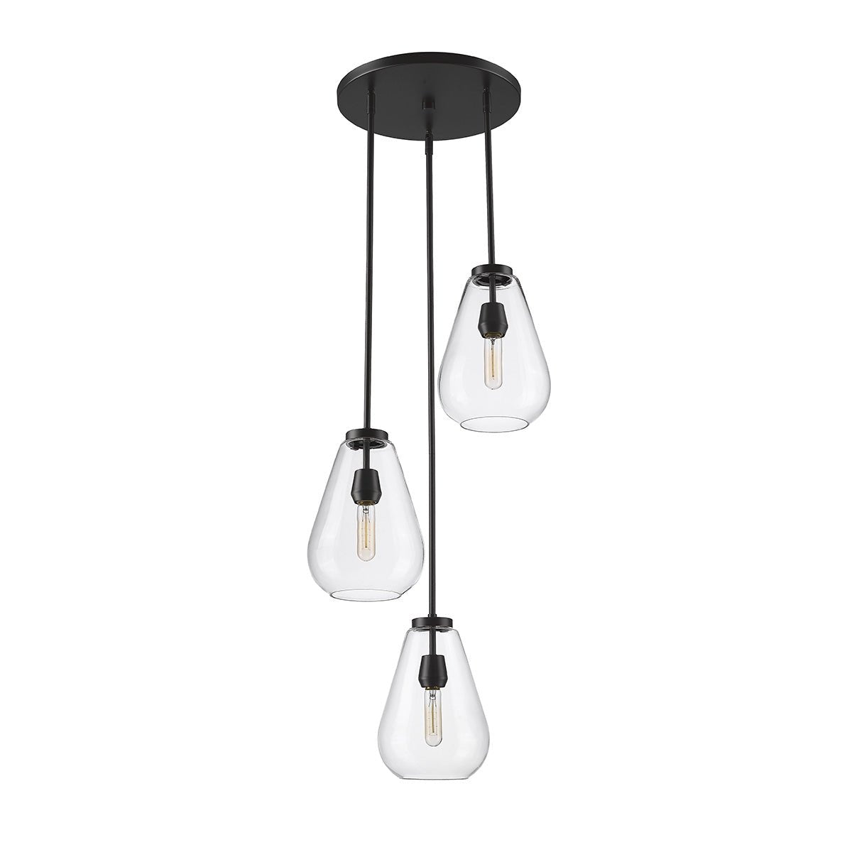 Chandelier Ayra - Noir mat by Z - Lite | Luminaires & cie