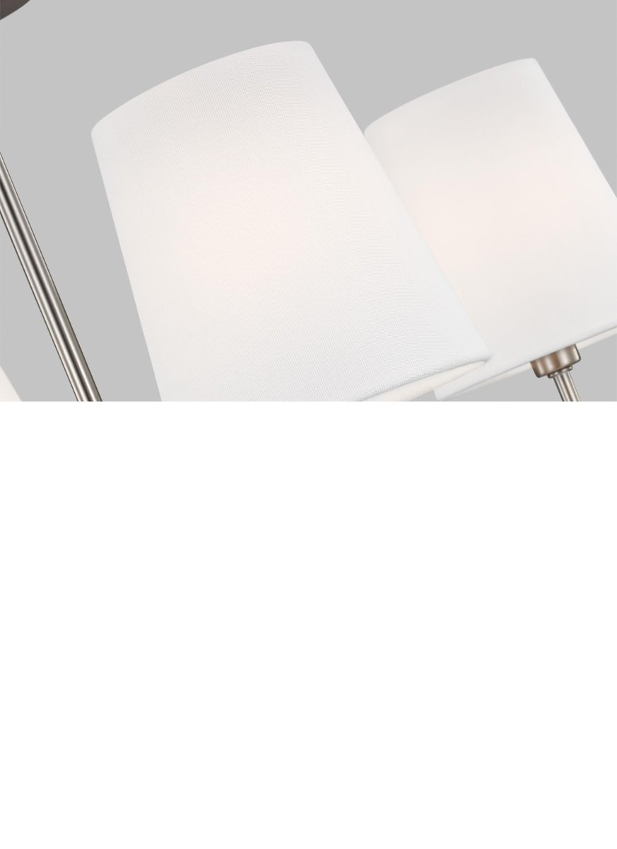 Chandelier Baker - Nickel brossé 26" Ampoules DEL incluses by Visual Comfort Studio | Luminaires & cie