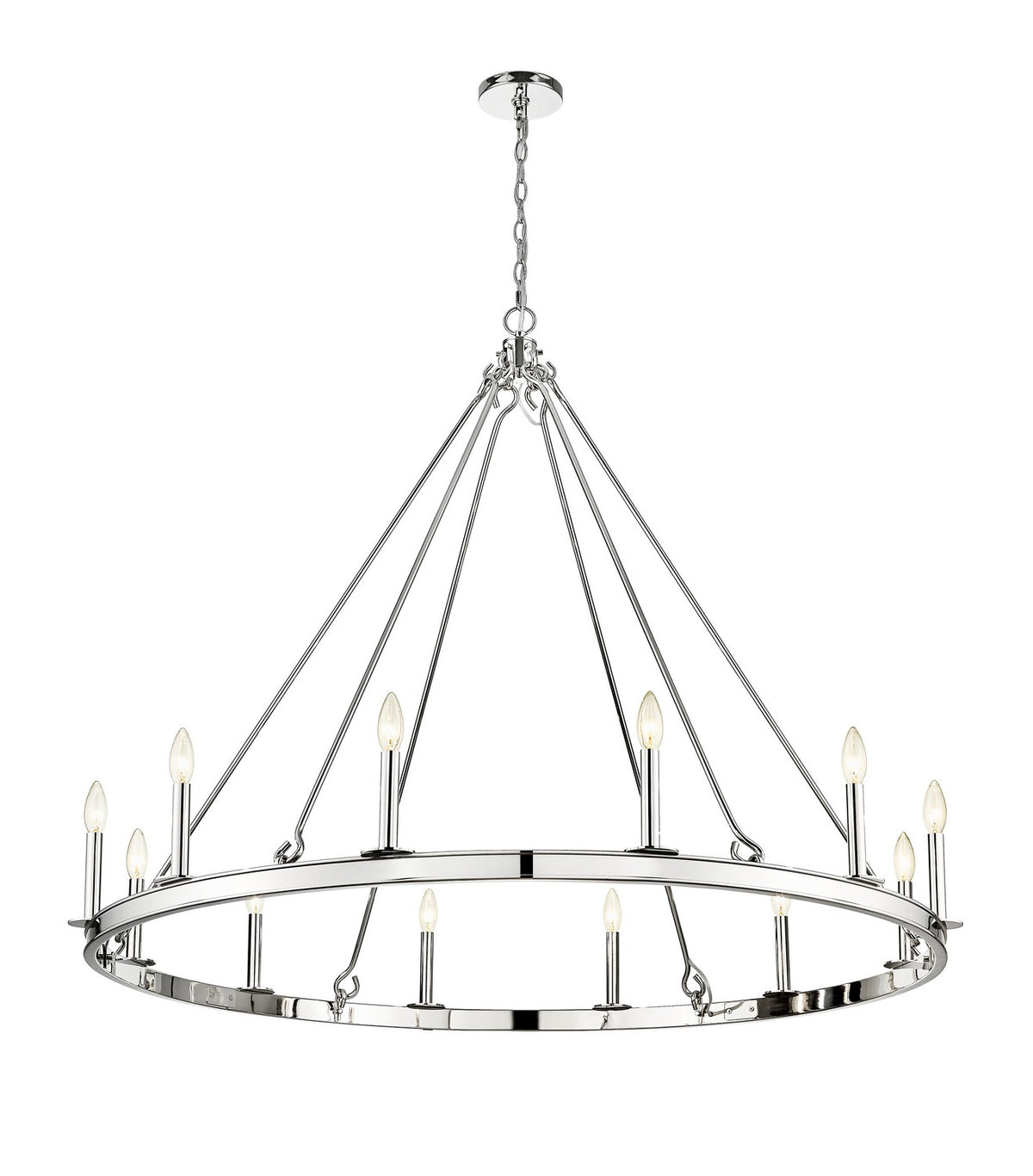Lustre Barclay Nickel poli, 48" – vue 3