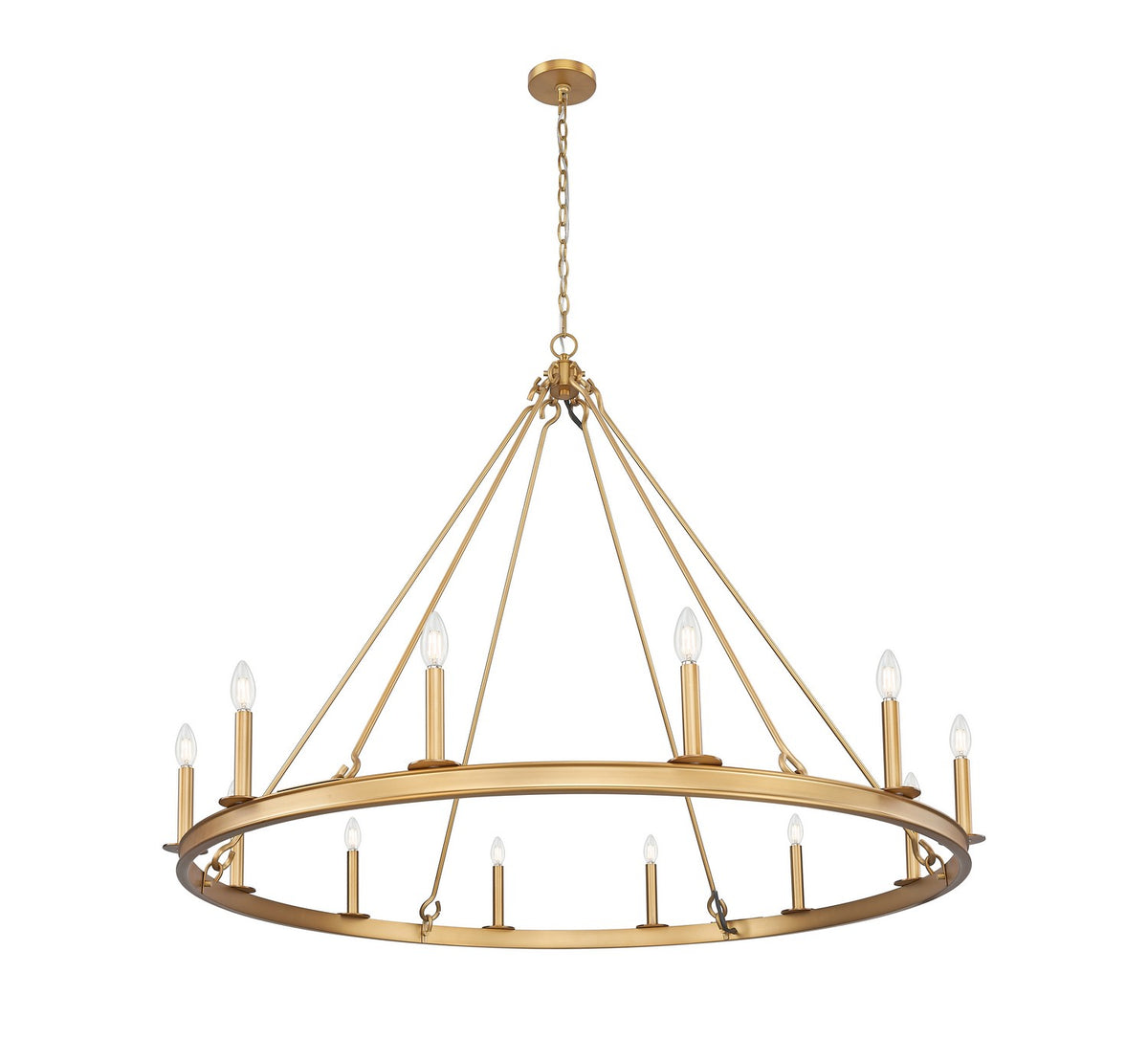 Lustre Barclay Laiton frotté, 48" – vue 3