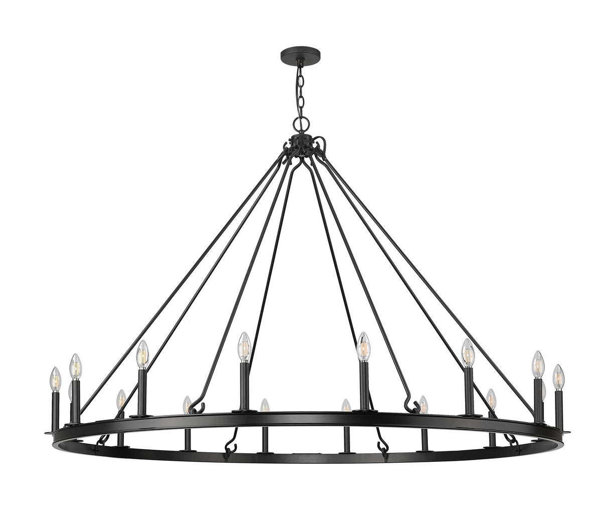 Lustre Barclay Noir mat, 62" – vue 4
