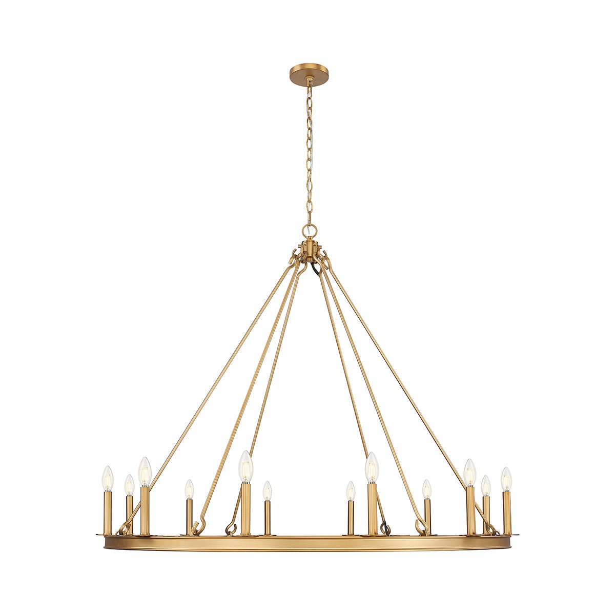 Chandelier Barclay - Laiton frotté 48" by Z - Lite | Luminaires & cie