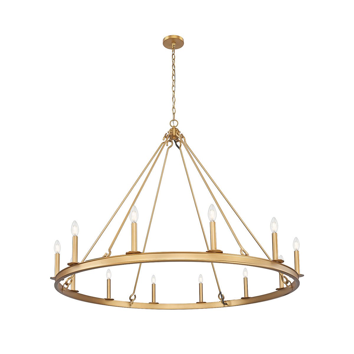 Chandelier Barclay - Laiton frotté 48" by Z - Lite | Luminaires & cie