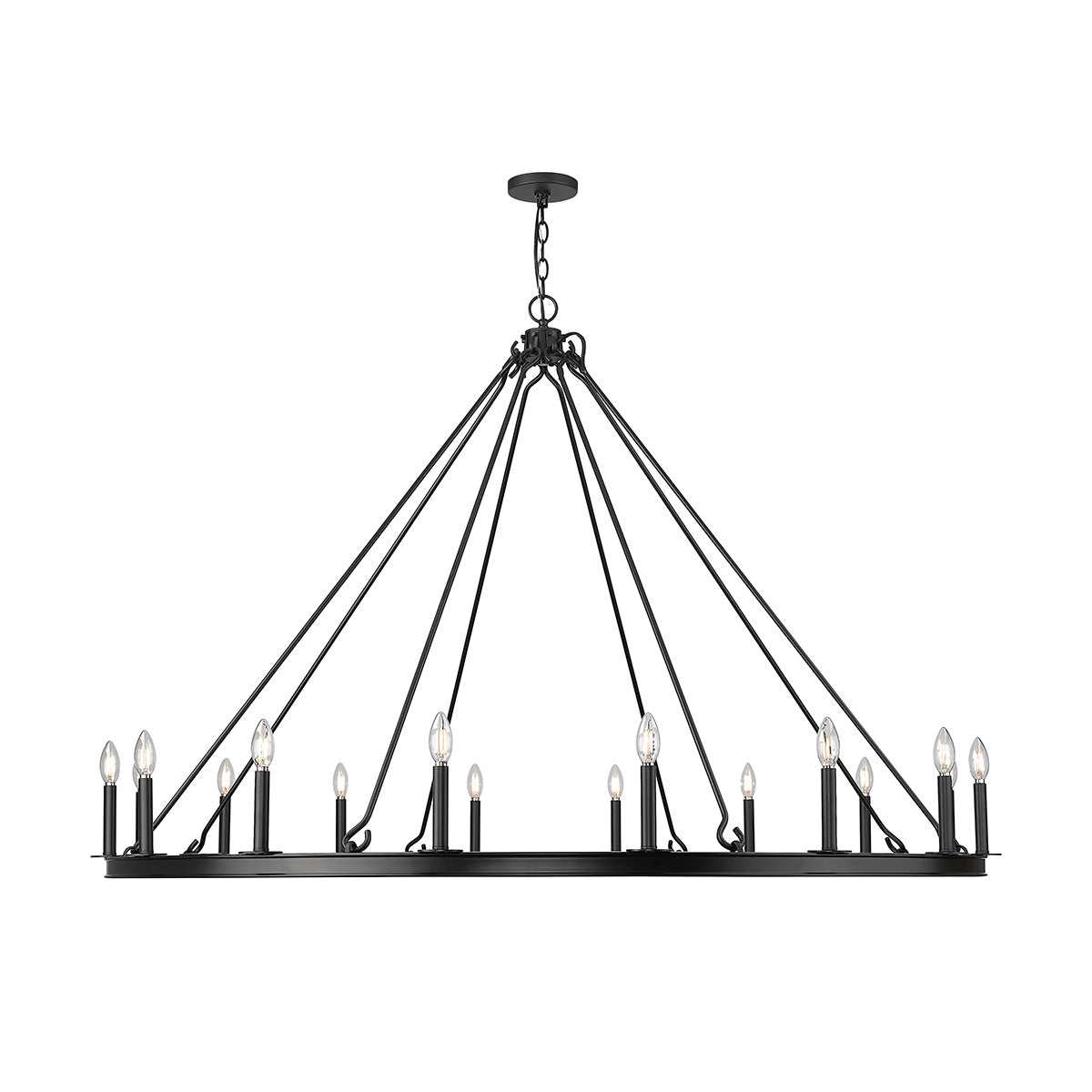 Chandelier Barclay - Noir mat 62" by Z - Lite | Luminaires & cie