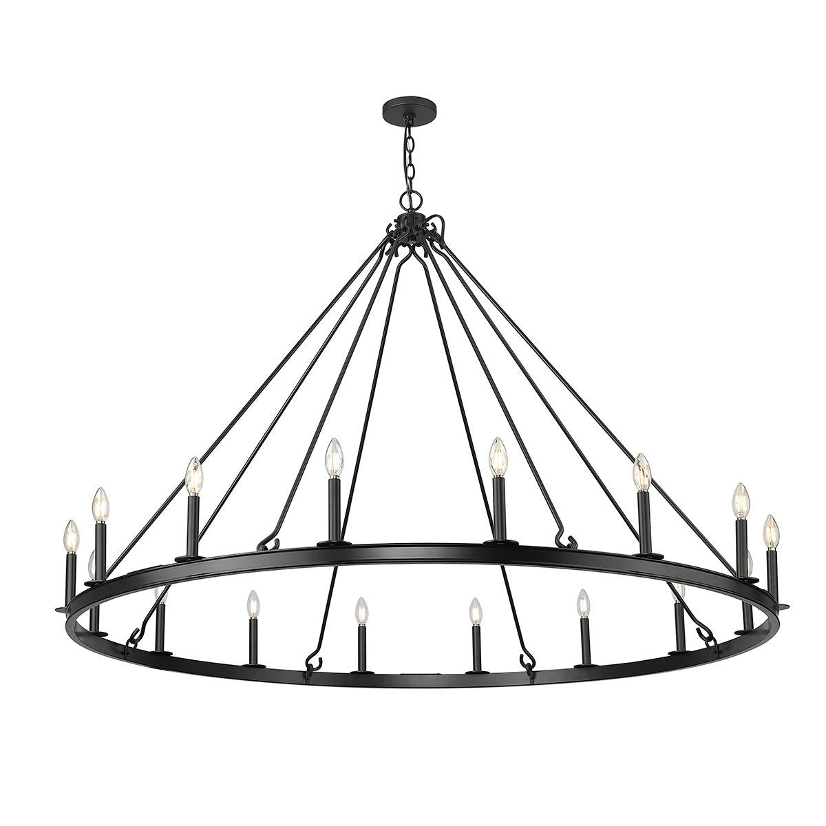 Chandelier Barclay - Noir mat 62" by Z - Lite | Luminaires & cie