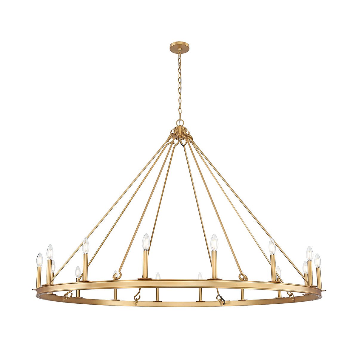 Chandelier Barclay - Laiton frotté 62" by Z - Lite | Luminaires & cie