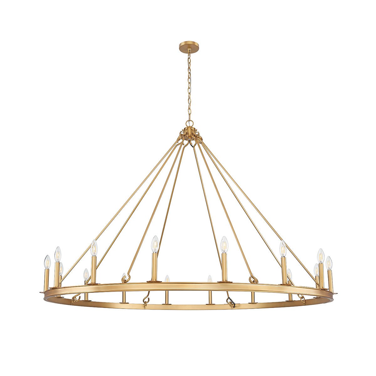Chandelier Barclay - Laiton frotté 62" by Z - Lite | Luminaires & cie