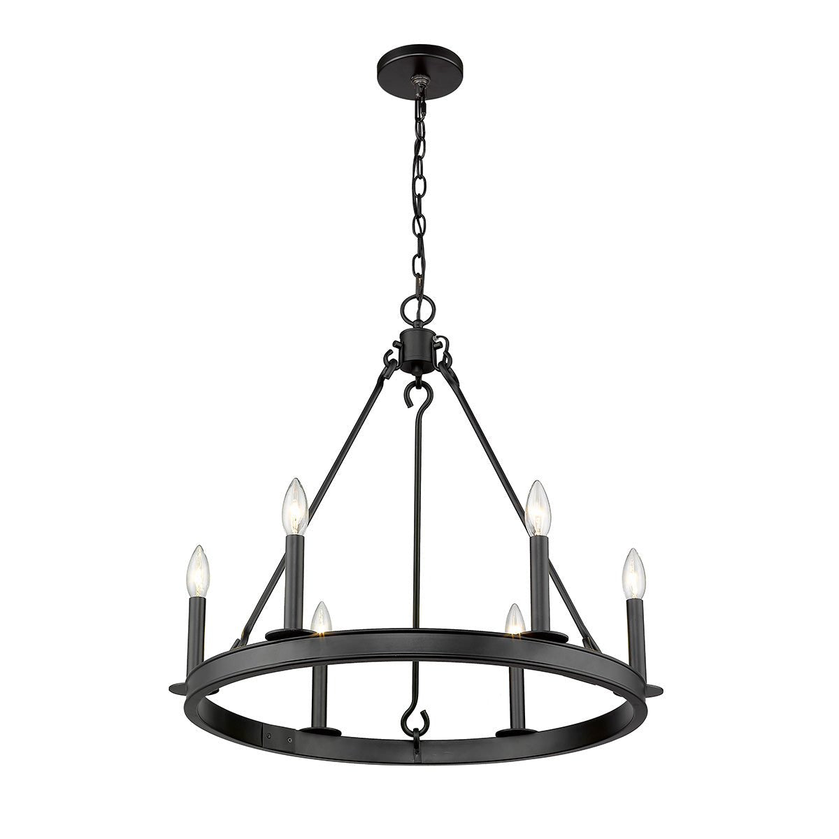 Chandelier Barclay - Noir mat 25" by Z - Lite | Luminaires & cie