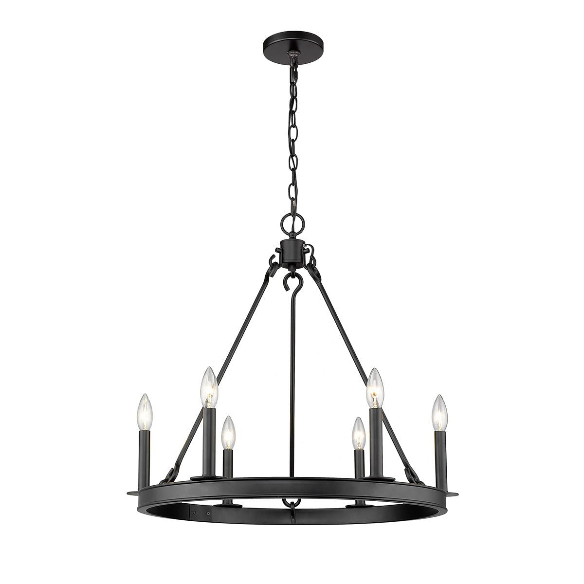 Chandelier Barclay - Noir mat 25" by Z - Lite | Luminaires & cie
