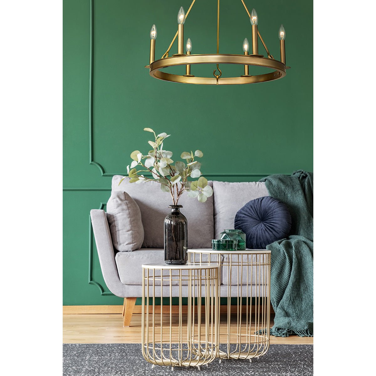 Chandelier Barclay - Laiton ancien 25" by Z - Lite | Luminaires & cie