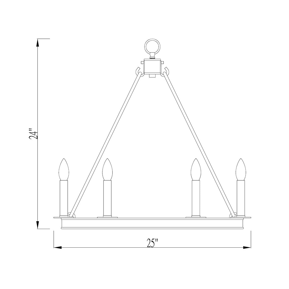 Chandelier Barclay - Laiton ancien 25" by Z - Lite | Luminaires & cie