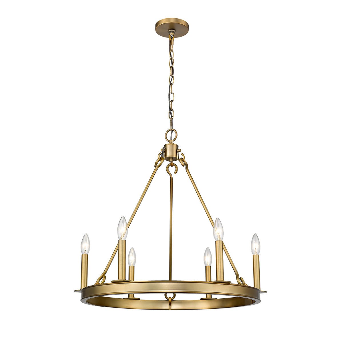 Chandelier Barclay - Laiton ancien 25" by Z - Lite | Luminaires & cie