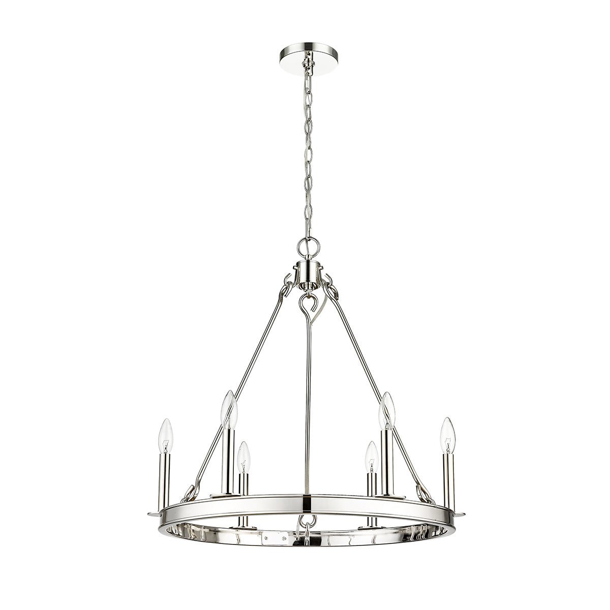 Chandelier Barclay - Nickel poli 25" by Z - Lite | Luminaires & cie