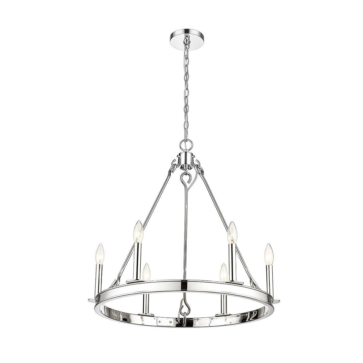 Chandelier Barclay - Nickel poli 25" by Z - Lite | Luminaires & cie