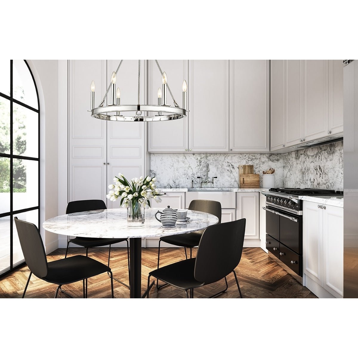 Chandelier Barclay - Nickel poli 25" by Z - Lite | Luminaires & cie