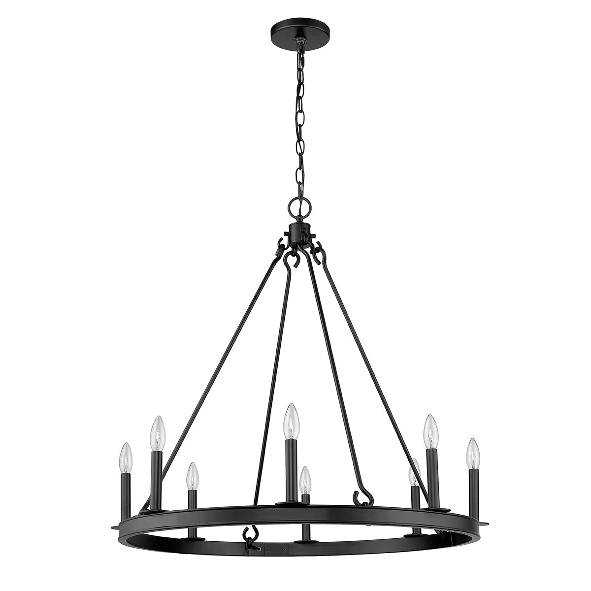 Chandelier Barclay - Noir mat 33" by Z - Lite | Luminaires & cie