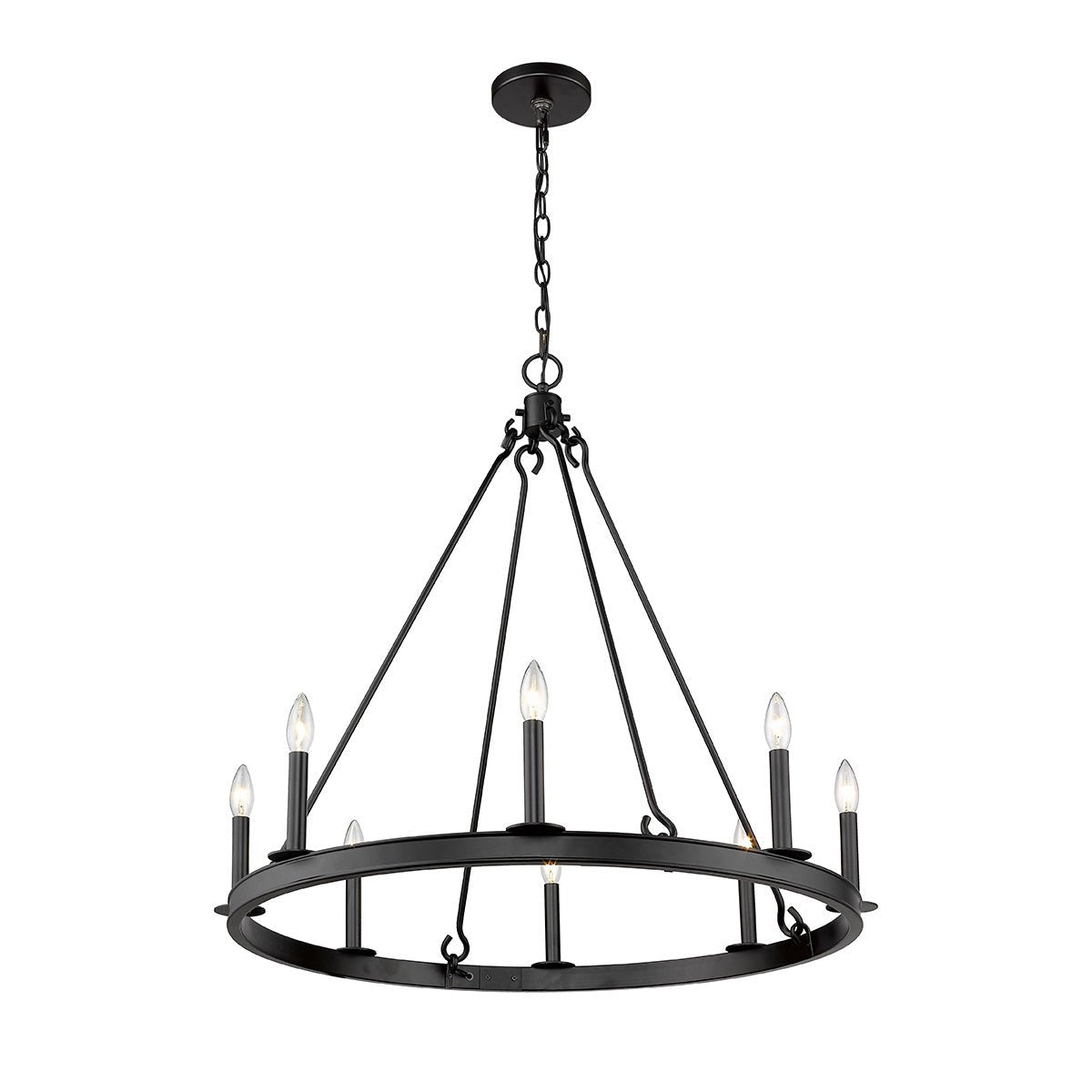 Chandelier Barclay - Noir mat 33" by Z - Lite | Luminaires & cie