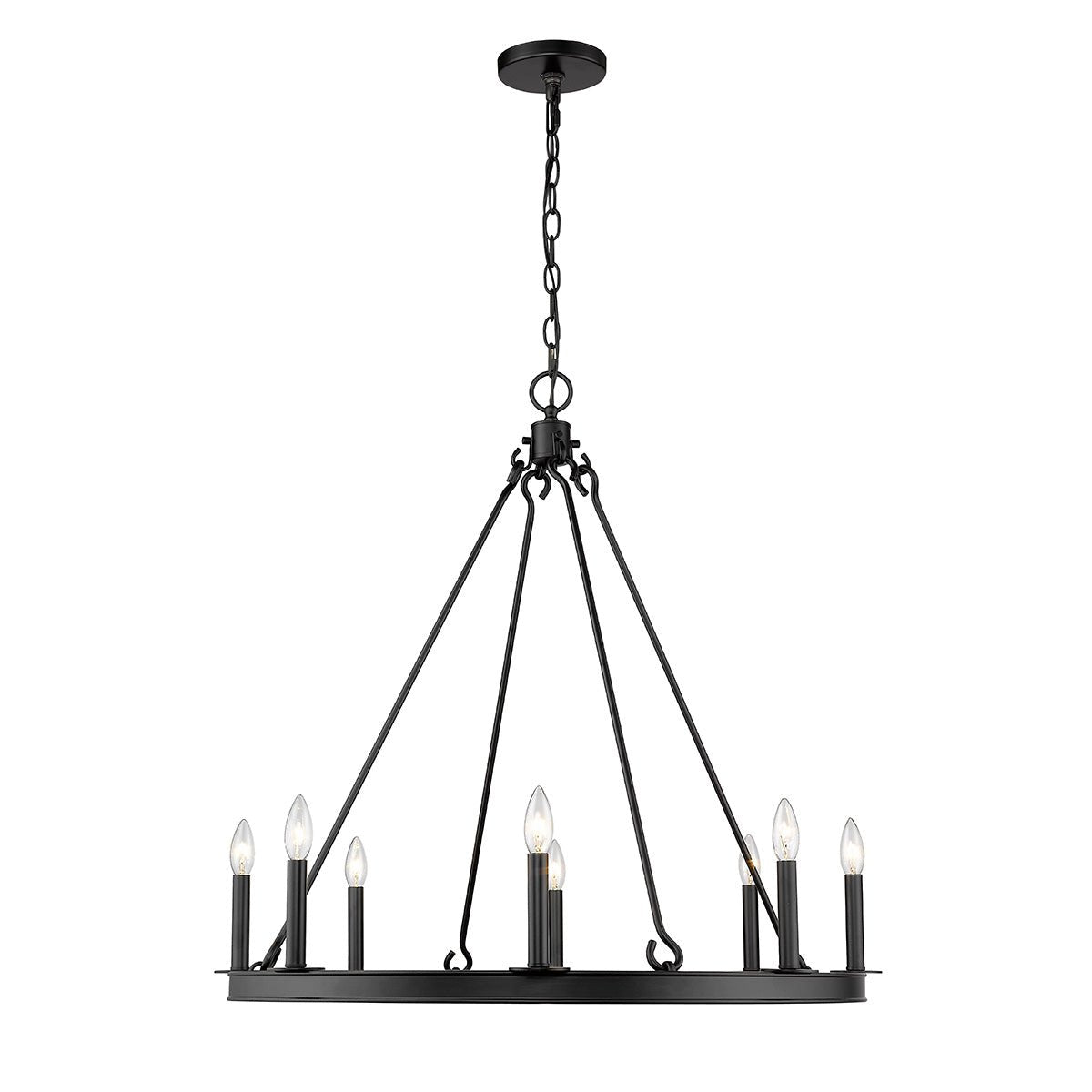 Chandelier Barclay - Noir mat 33" by Z - Lite | Luminaires & cie