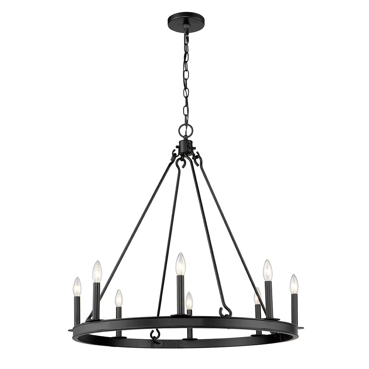 Chandelier Barclay - Noir mat 33" by Z - Lite | Luminaires & cie