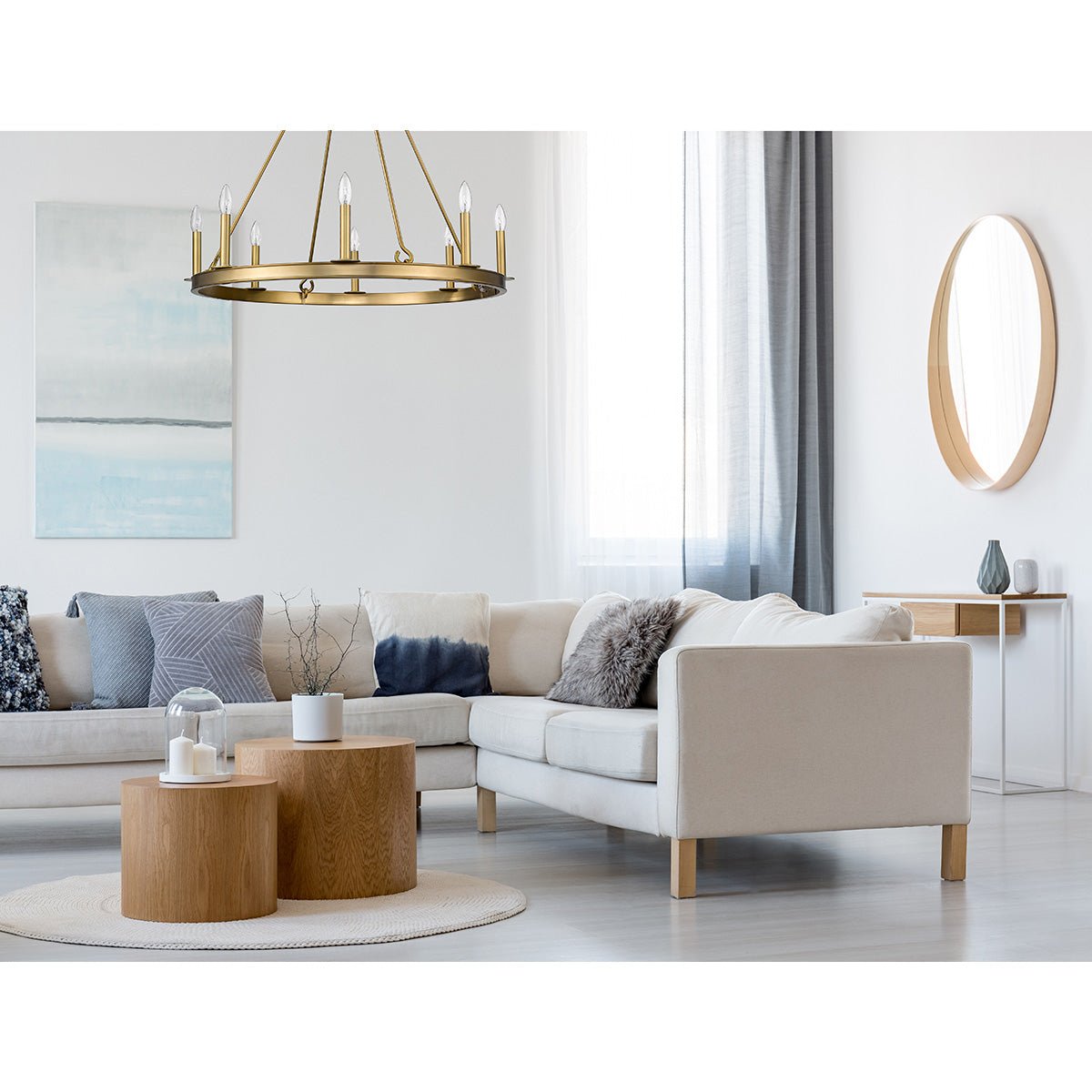 Chandelier Barclay - Laiton ancien 33" by Z - Lite | Luminaires & cie