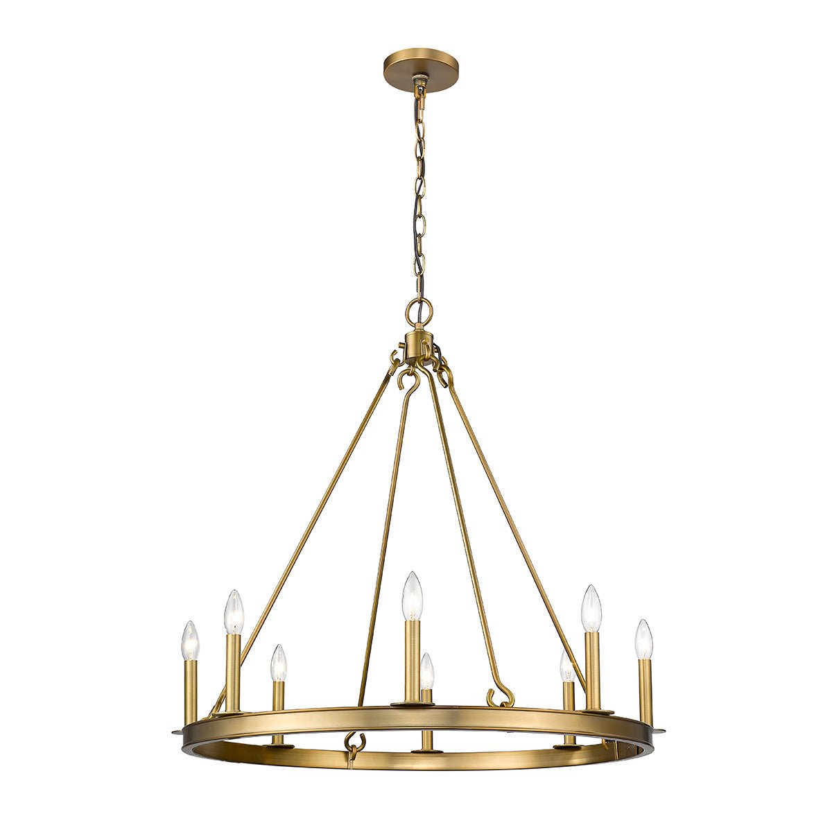 Chandelier Barclay - Laiton ancien 33" by Z - Lite | Luminaires & cie