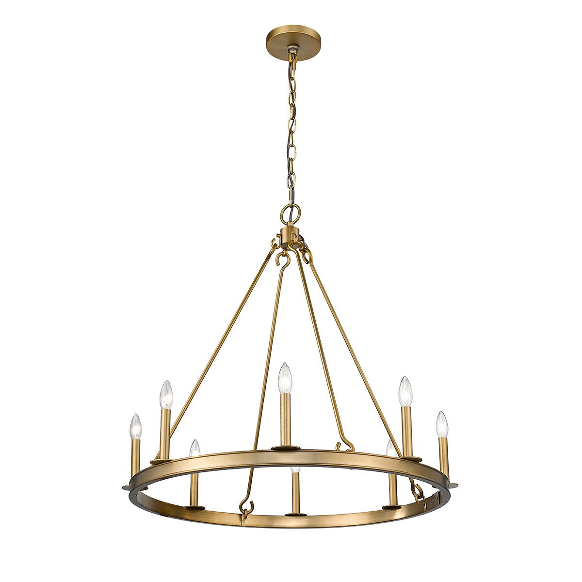 Chandelier Barclay - Laiton ancien 33" by Z - Lite | Luminaires & cie