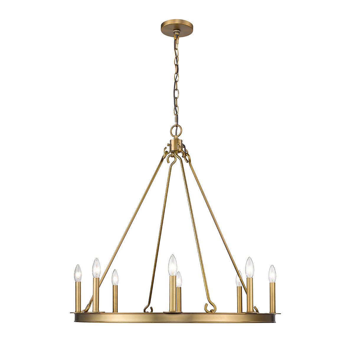 Chandelier Barclay - Laiton ancien 33" by Z - Lite | Luminaires & cie