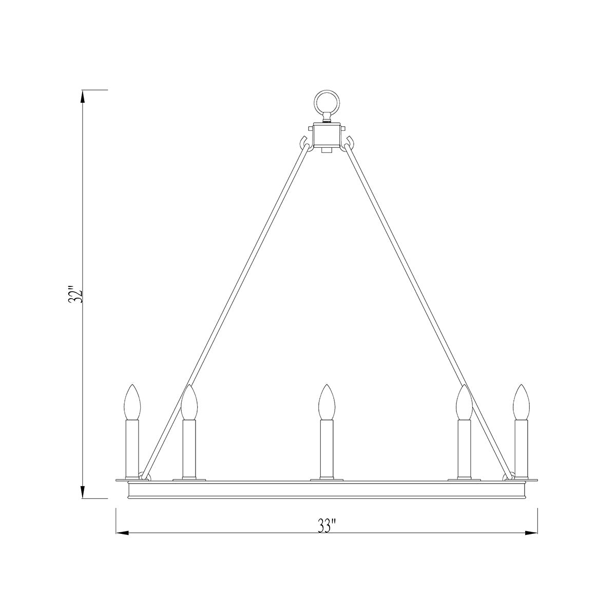 Chandelier Barclay - Laiton ancien 33" by Z - Lite | Luminaires & cie