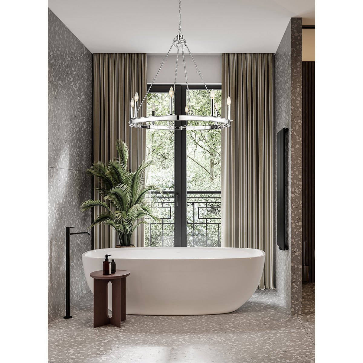 Chandelier Barclay - Nickel poli 33" by Z - Lite | Luminaires & cie