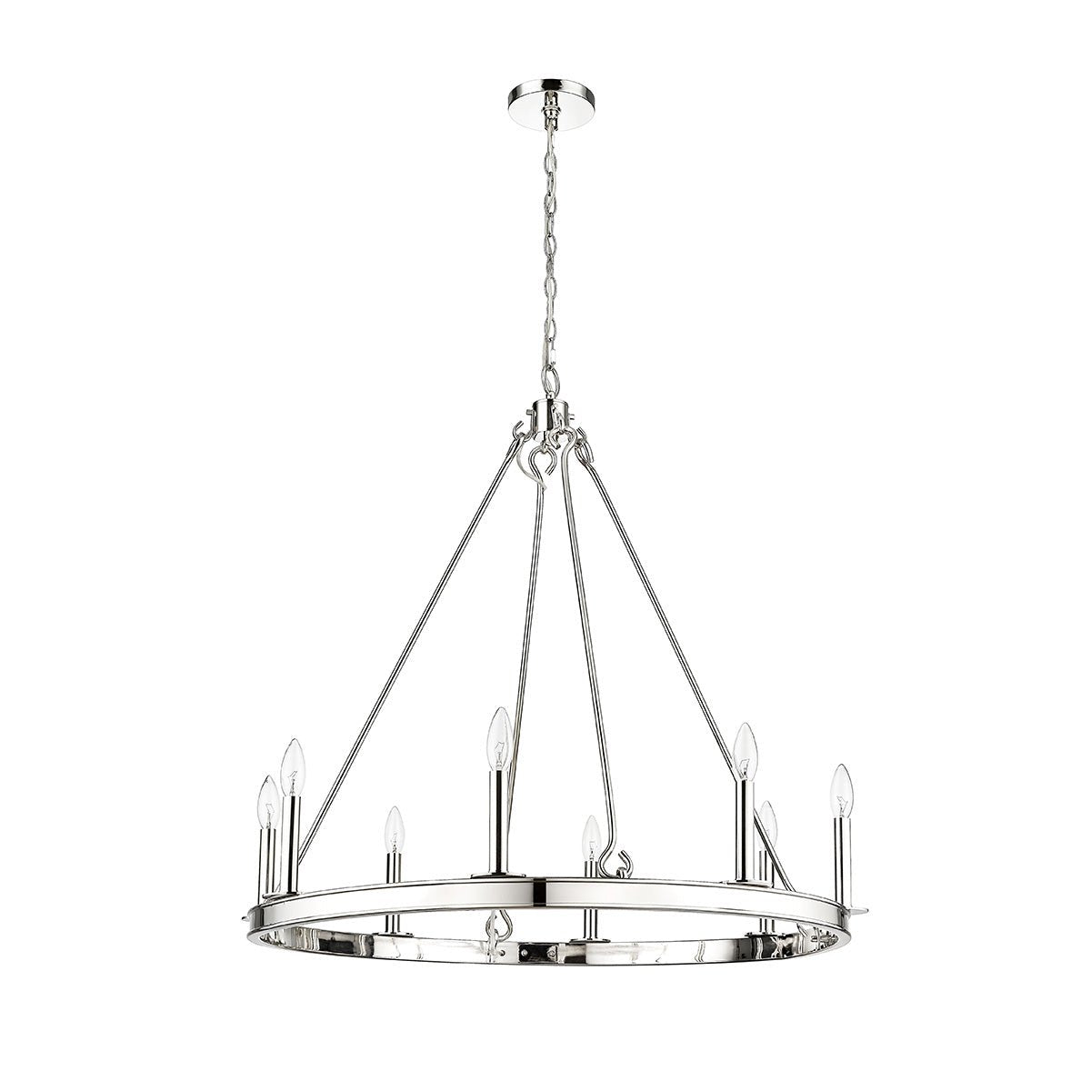 Chandelier Barclay - Nickel poli 33" by Z - Lite | Luminaires & cie