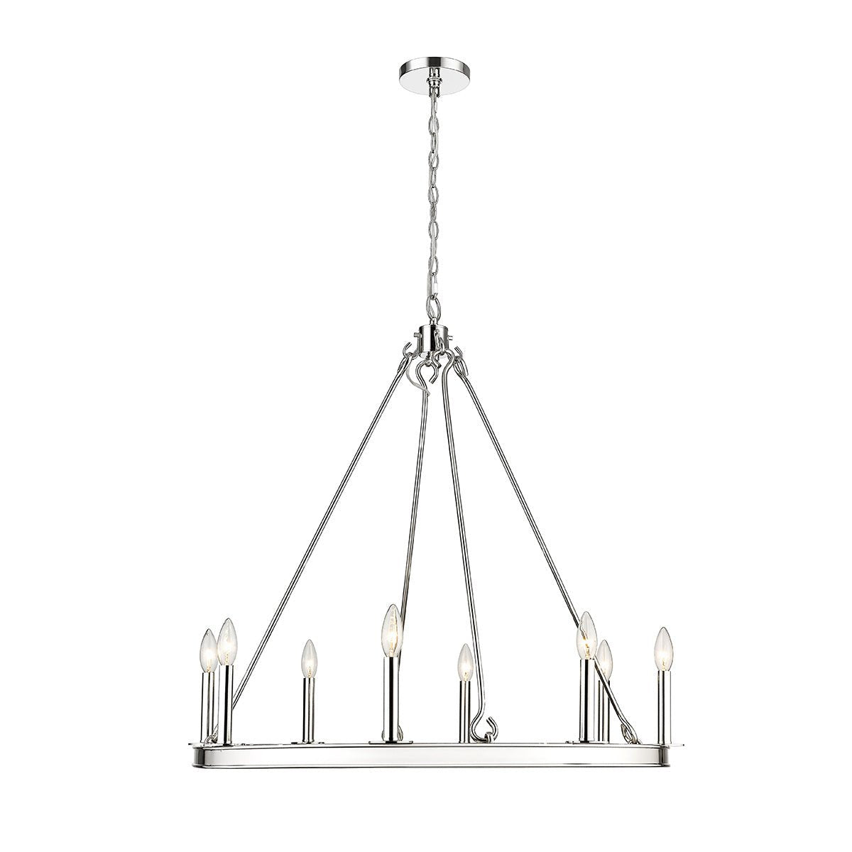 Chandelier Barclay - Nickel poli 33" by Z - Lite | Luminaires & cie