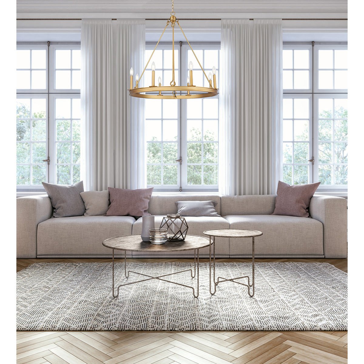 Chandelier Barclay - Laiton frotté 33" by Z - Lite | Luminaires & cie