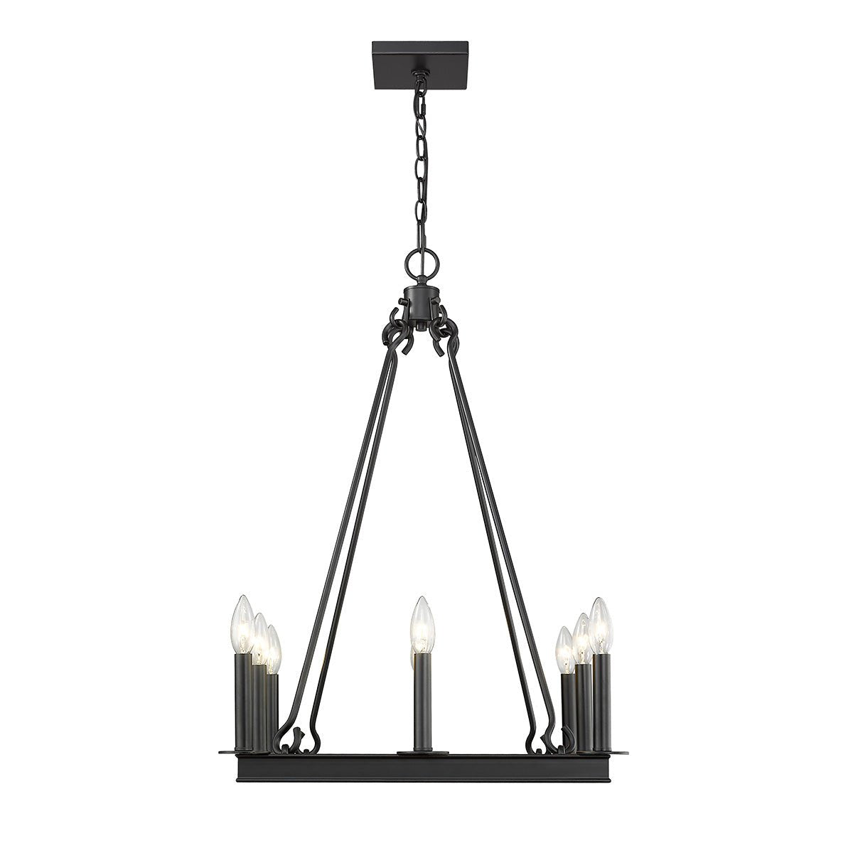 Chandelier Barclay - Noir mat 20" by Z - Lite | Luminaires & cie