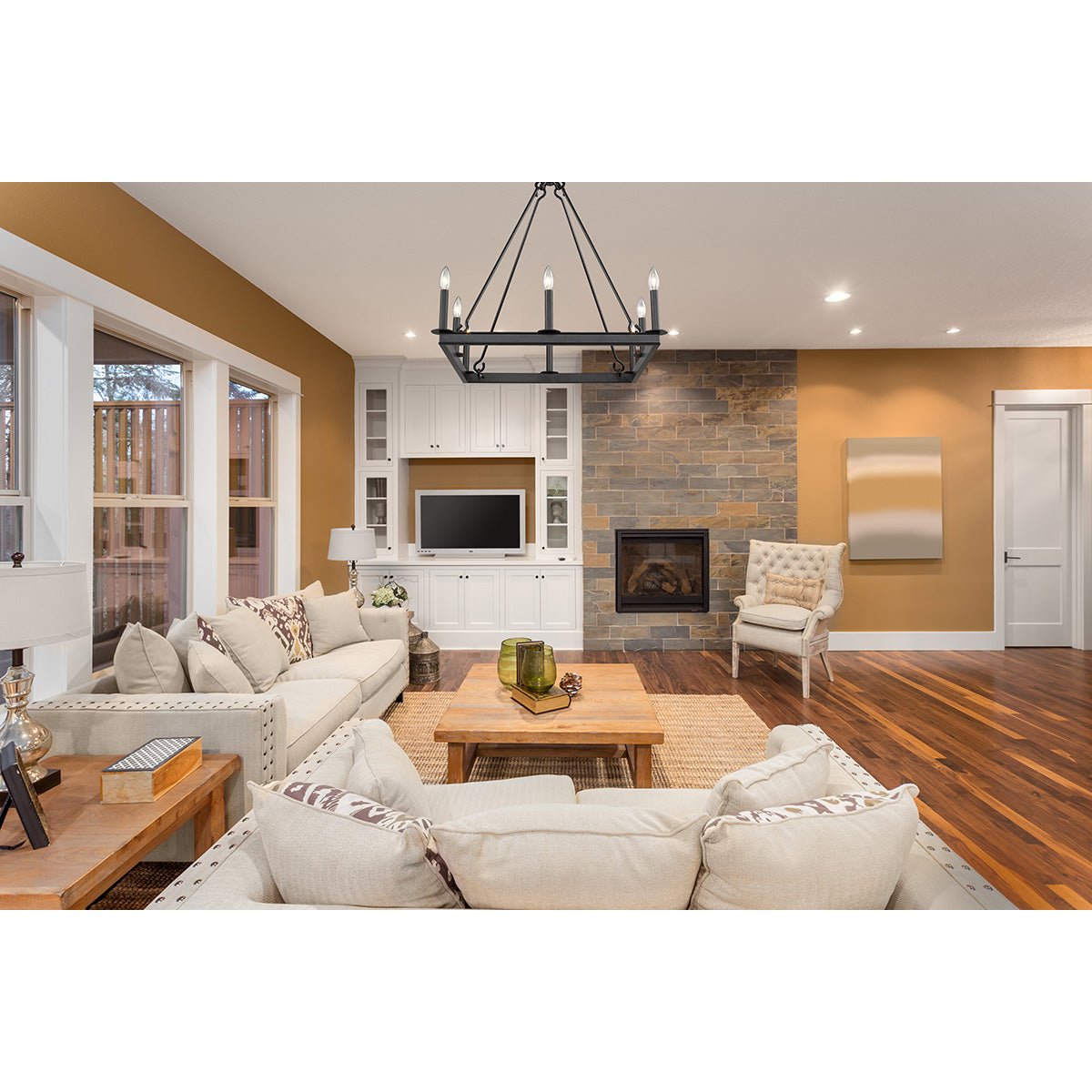 Chandelier Barclay - Noir mat 26" by Z - Lite | Luminaires & cie