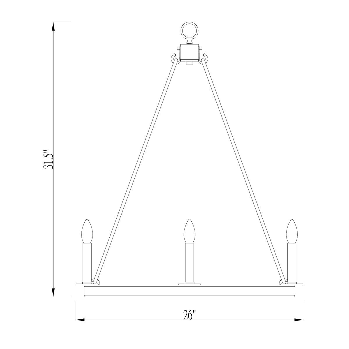 Chandelier Barclay - Laiton ancien 26" by Z - Lite | Luminaires & cie