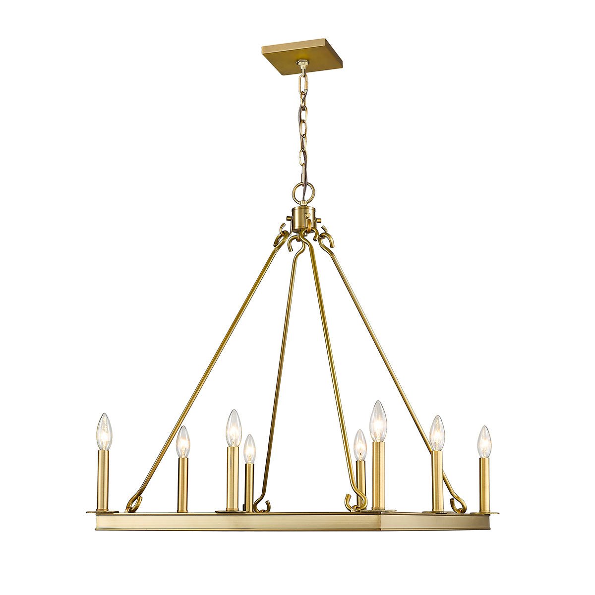 Chandelier Barclay - Laiton ancien 26" by Z - Lite | Luminaires & cie