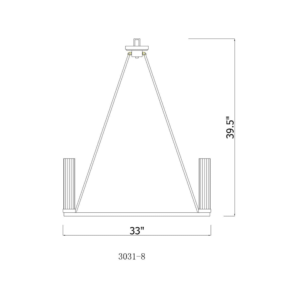 Chandelier Beau - Nickel poli 33" by Z - Lite | Luminaires & cie