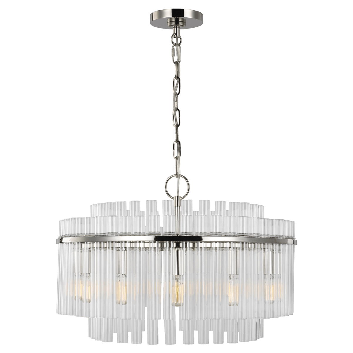 Chandelier Beckett - Nickel poli 24" by Visual Comfort Studio | Luminaires & cie