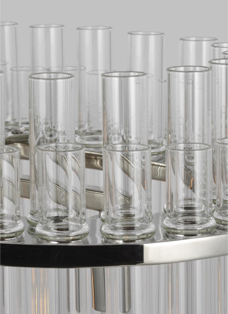 Chandelier Beckett - Nickel poli 12" by Visual Comfort Studio | Luminaires & cie